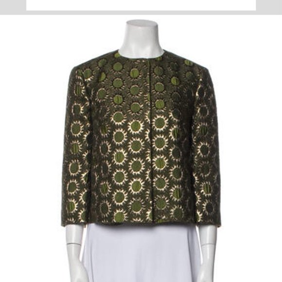 RED VALENTINO GREEN AND GOLD JACKT size 40